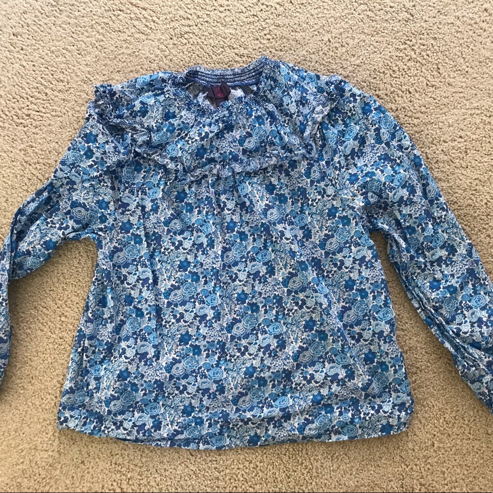 J.Crew x Liberty London Floral Peasant Top